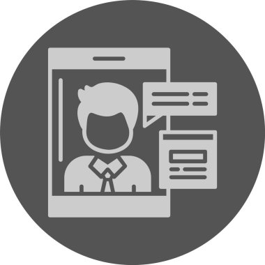 Telefon Görüşmesi Web simgesi, basit vektör illüstrasyonu