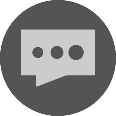 İleti web simgesi, basit vektör illüstrasyonu