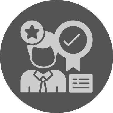 Tanımlama web simgesi, basit vektör illüstrasyonu