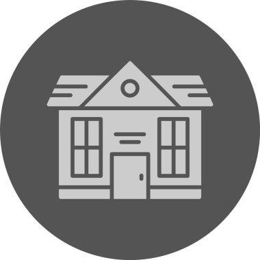 ev web simgesi, basit vektör illüstrasyonu