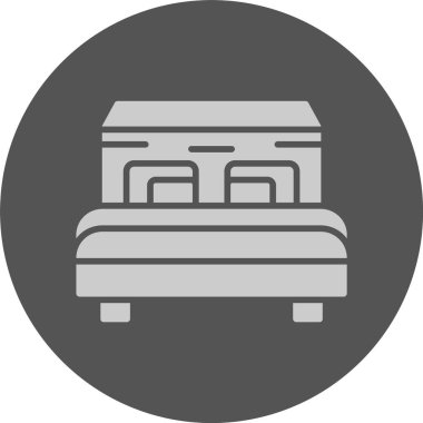 yatak ikonu vektör illüstrasyonu 
