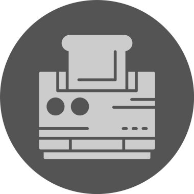 Tost makinesi web simgesi, basit vektör illüstrasyonu