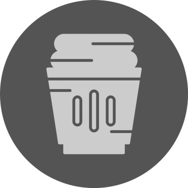 Çamaşır sepeti web simgesi, basit vektör illüstrasyonu