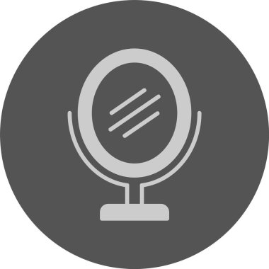ayna web simgesi, basit vektör illüstrasyonu