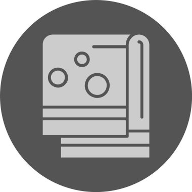 Havlu Web simgesi, basit vektör illüstrasyonu
