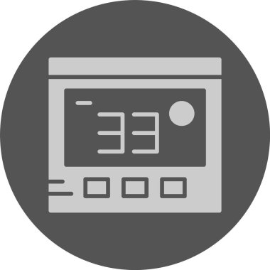 Termostat web simgesi, basit vektör illüstrasyonu