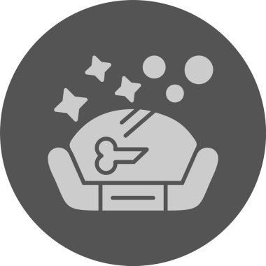 Evcil hayvan yatak ağı simgesi, basit vektör illüstrasyonu