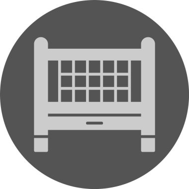 bebek beşiği web simgesi, basit vektör illüstrasyonu