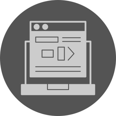 Komut Satırı web simgesi, basit vektör illüstrasyonu