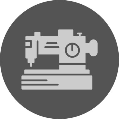 Dikiş makinesi ağ simgesi, basit vektör illüstrasyonu