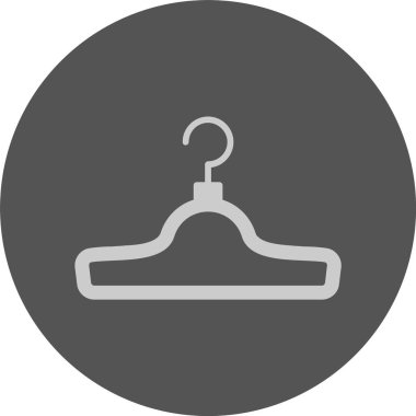 Elbise askısı web simgesi, basit vektör illüstrasyonu