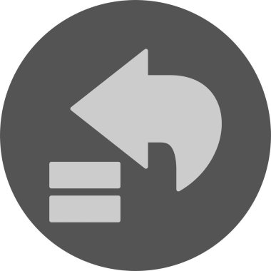 Arka ok web simgesi vektör illüstrasyonu 