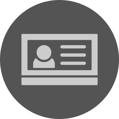 Kart. Web simgesi basit illüstrasyon 