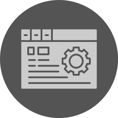 SEO web simgesi, basit vektör illüstrasyonu