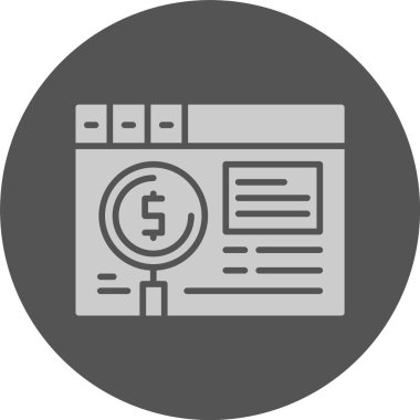 Ücretli arama web simgesi, basit vektör illüstrasyonu