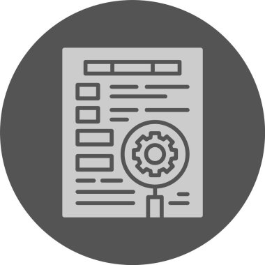 Anahtar kelime optimizasyon web simgesi, basit vektör illüstrasyonu