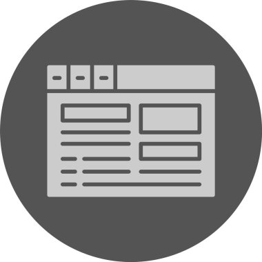 Web günlüğü simgesi, basit vektör illüstrasyonu