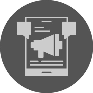 Sosyal medya tanıtım simgesi, vektör illüstrasyonu basit tasarım