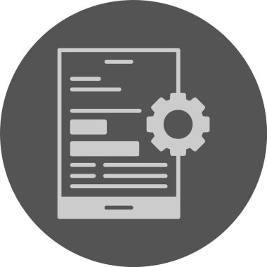 Mobil optimizasyon web simgesi, basit vektör illüstrasyonu