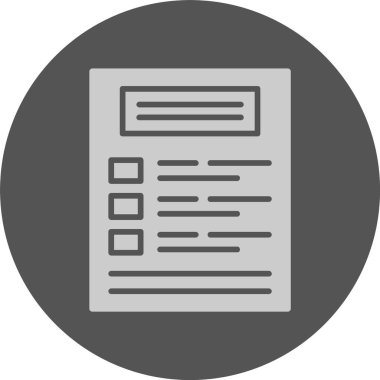 Kontrol listesi web simgesi, basit vektör illüstrasyonu 