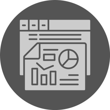 İş ve finans simgesi veri analizinin vektör illüstrasyonu