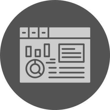 Gösterge paneli web simgesi, basit vektör illüstrasyonu