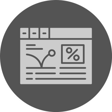 Sıçrama oranı web simgesi, basit vektör illüstrasyonu