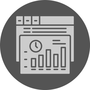 Oturum süresi web simgesi, basit vektör illüstrasyonu