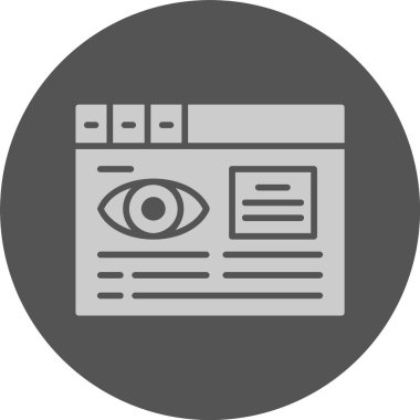 Pageviews web simgesi, basit vektör illüstrasyonu