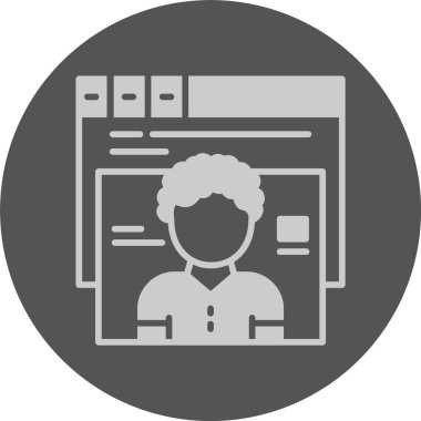 Kullanıcılar web simgesi, basit vektör illüstrasyonu