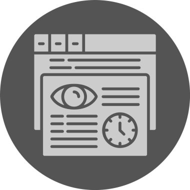 Oturumlar web simgesi, basit vektör illüstrasyonu