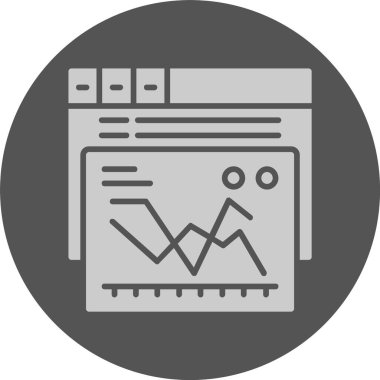 Rekabet analizi web simgesi, basit vektör illüstrasyonu