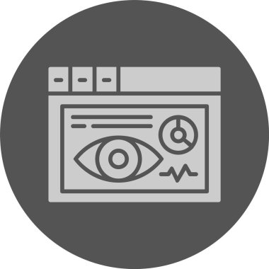 İzlenimler web simgesi, basit vektör illüstrasyonu