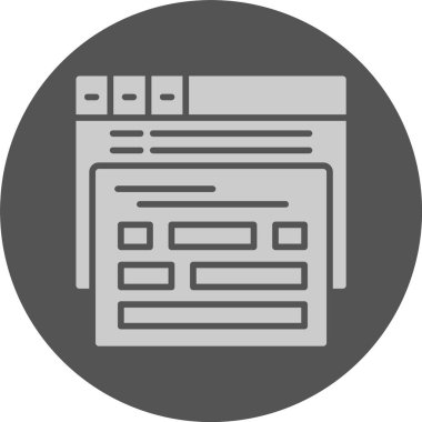 Ad grubu web simgesi, basit vektör illüstrasyonu