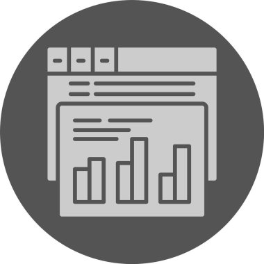 ROI web simgesi, basit vektör illüstrasyonu