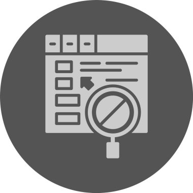 Dolandırıcılık web simgesi, basit vektör illüstrasyonu