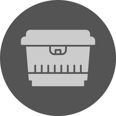 Gıda Konteynırı web simgesi, basit vektör illüstrasyonu