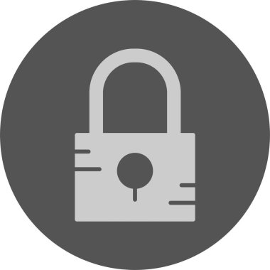 Kilit. Web simgesi basit illüstrasyon 