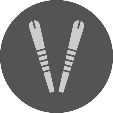 Chopsticks web simgesi, basit vektör illüstrasyonu