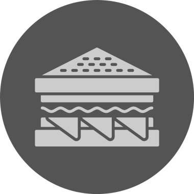 Sandviç web simgesi, basit vektör illüstrasyonu