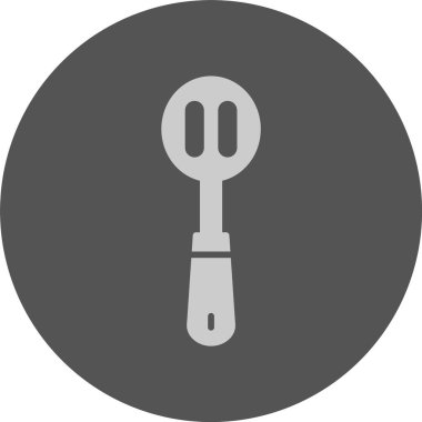 Slotted spoon web simgesi, basit vektör illüstrasyonu