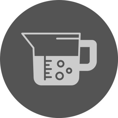 Sürahi ağ simgesi, basit vektör illüstrasyonu ölçülüyor