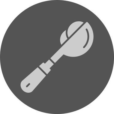 Kepçe web simgesi, basit vektör illüstrasyonu