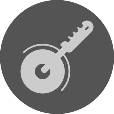 Pizza kesicisi web simgesi, basit vektör illüstrasyonu