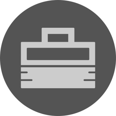 Evrak çantası web simgesi, basit vektör illüstrasyonu