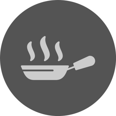 Tava ağ simgesi kızartılıyor, basit vektör çizimi