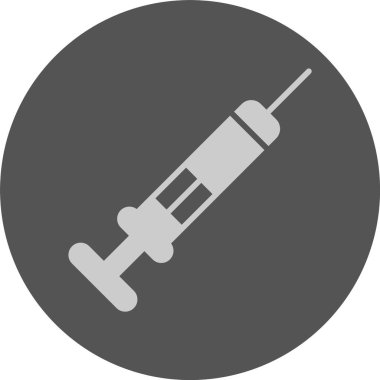 Şırınga web simgesi, basit vektör illüstrasyonu