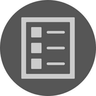 Web simgesini listele, basit vektör resimlemesi