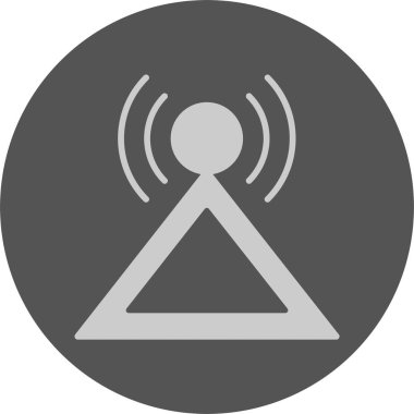 Brodcast web simgesi, basit vektör illüstrasyonu