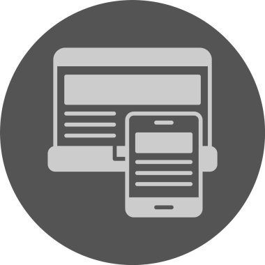 dizüstü bilgisayar simgesi, vektör illüstrasyonu basit tasarım